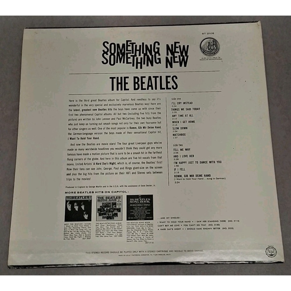 The Beatles – Something New - Capitol ST-2108 Rock Vinyl LP Record Album - Picture 6 of 16